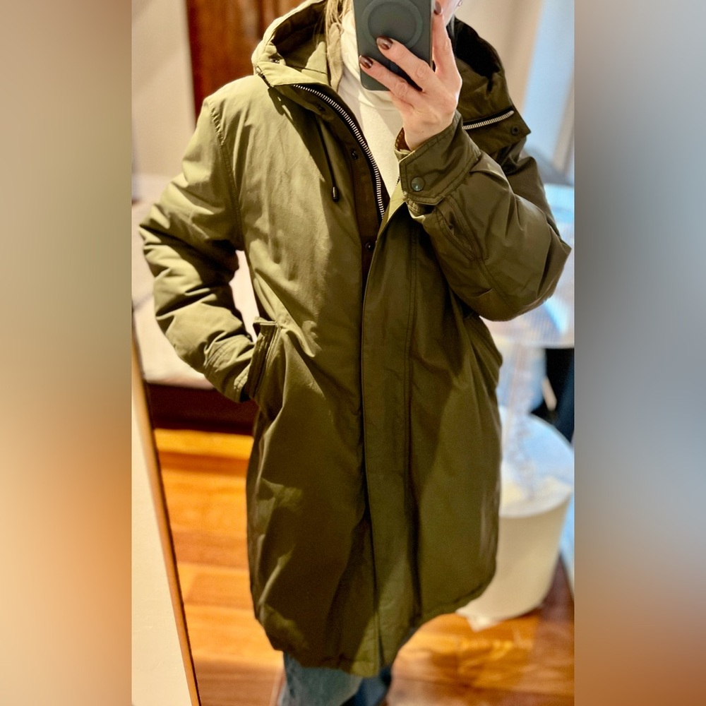 RAG & BONE  Bullet Olive Green Parka/Anorak Down Filled Jacket - Picture 2 of 13